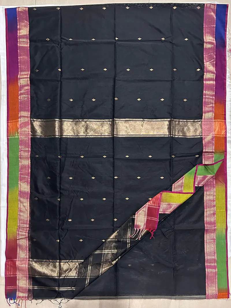 MAHESHWARI HANDLOOM COTTON SILK SAREE - Master