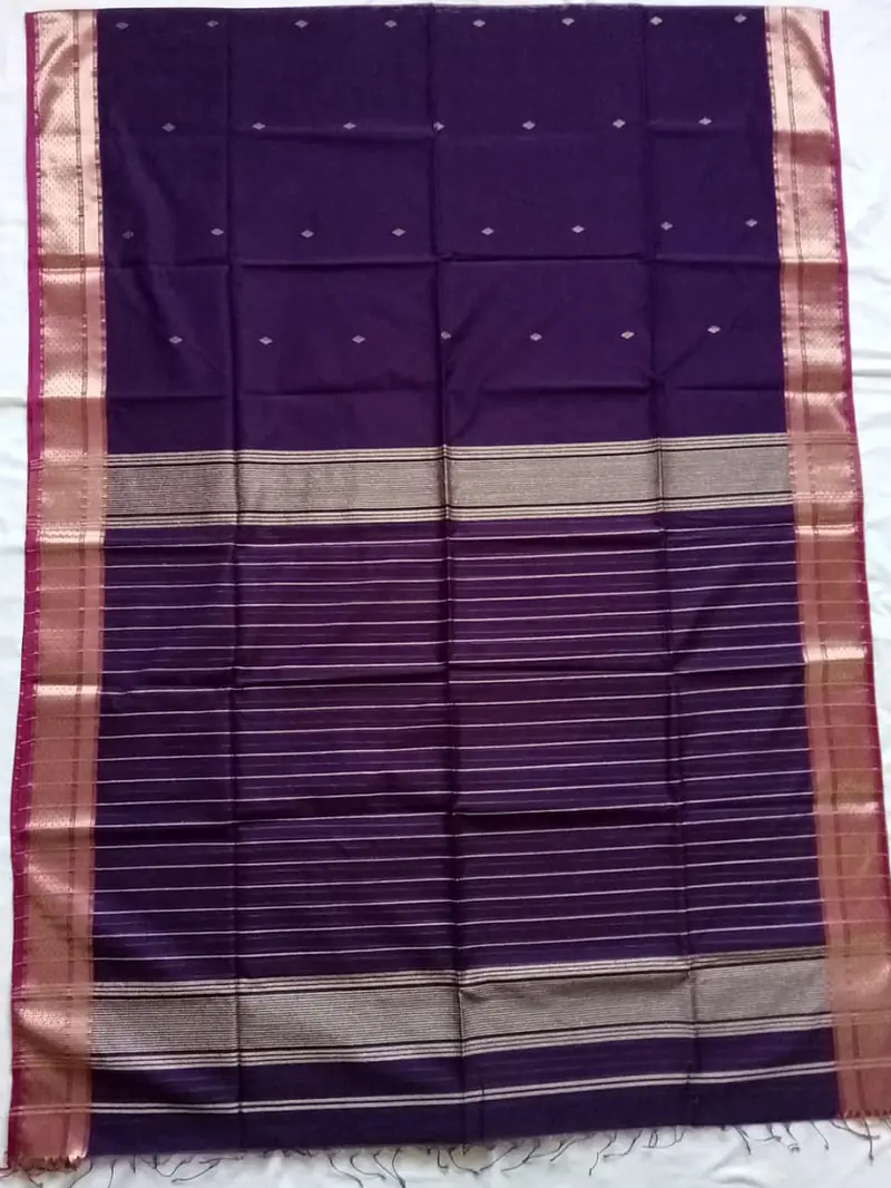 MAHESHWARI HANDLOOM COTTON SILK SAREE - Master