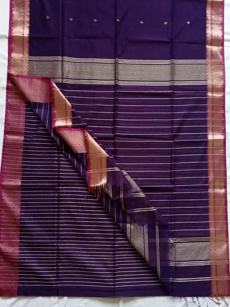 MAHESHWARI HANDLOOM COTTON SILK SAREE - Master