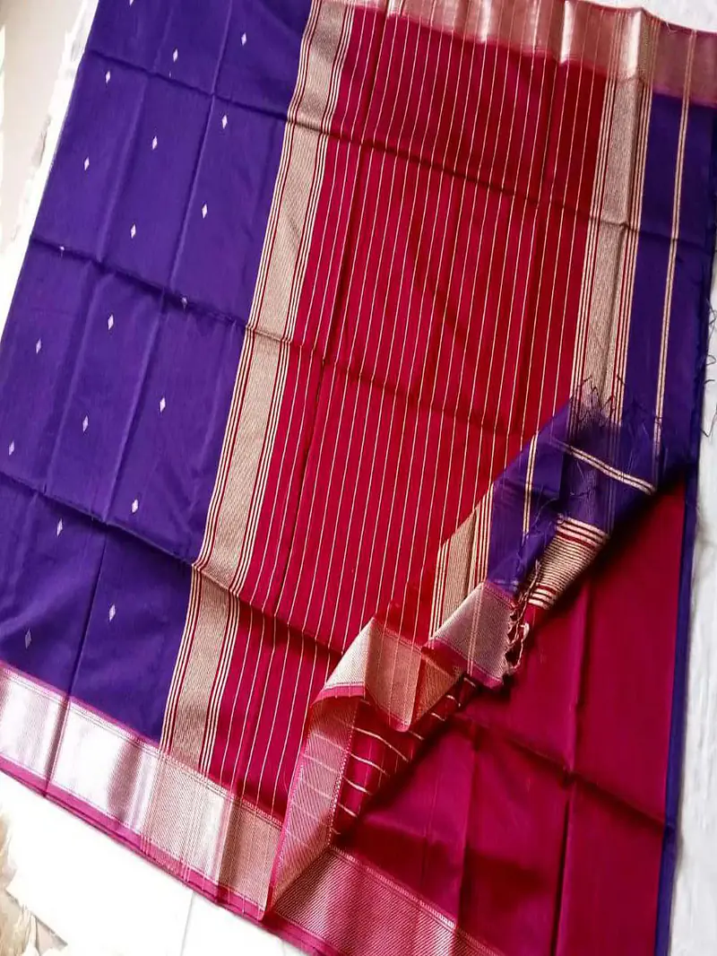 MAHESHWARI HANDLOOM COTTON SILK SAREE - Master