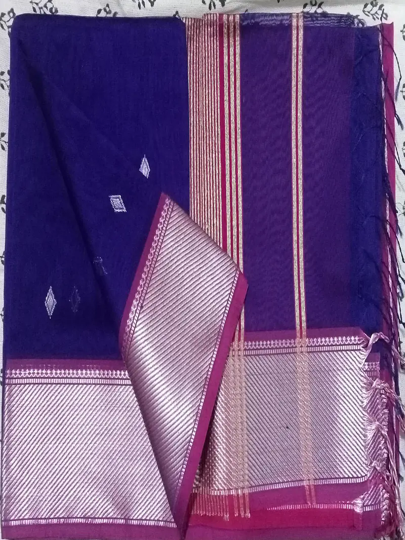 MAHESHWARI HANDLOOM COTTON SILK SAREE - Master