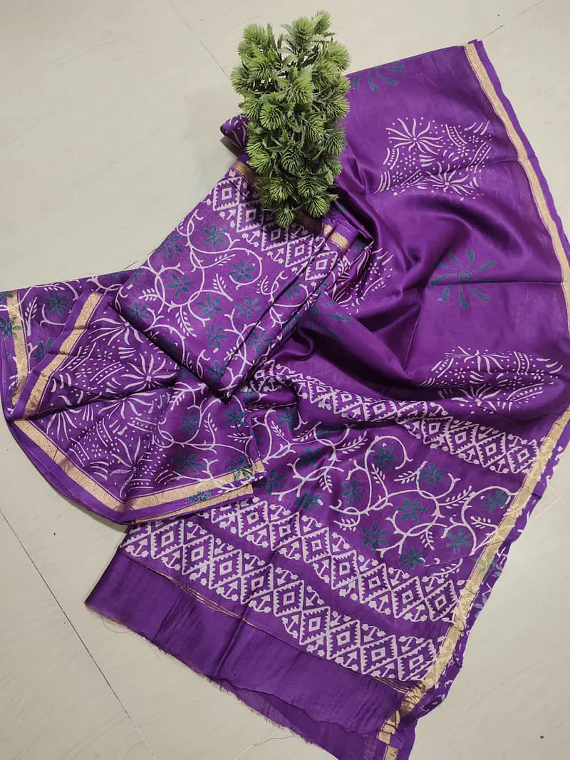 CHANDERI MALWARI SILK SUIT - Master
