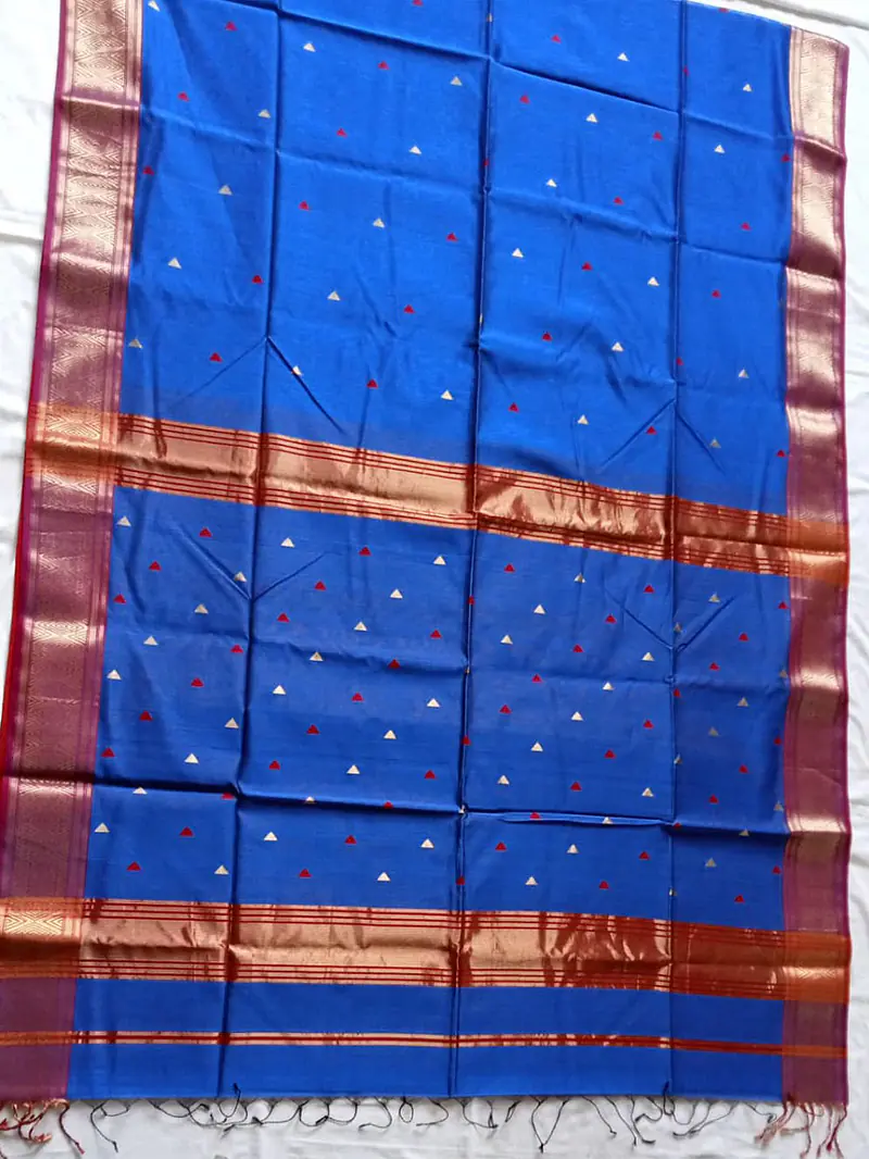 MAHESHWARI HANDLOOM COTTON SILK SAREE - Master
