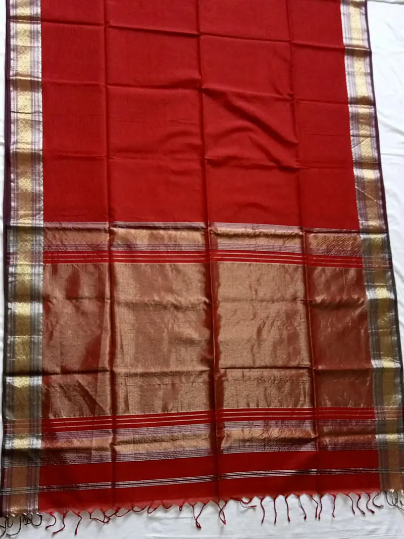 MAHESHWARI HANDLOOM COTTON SILK SAREE - Master