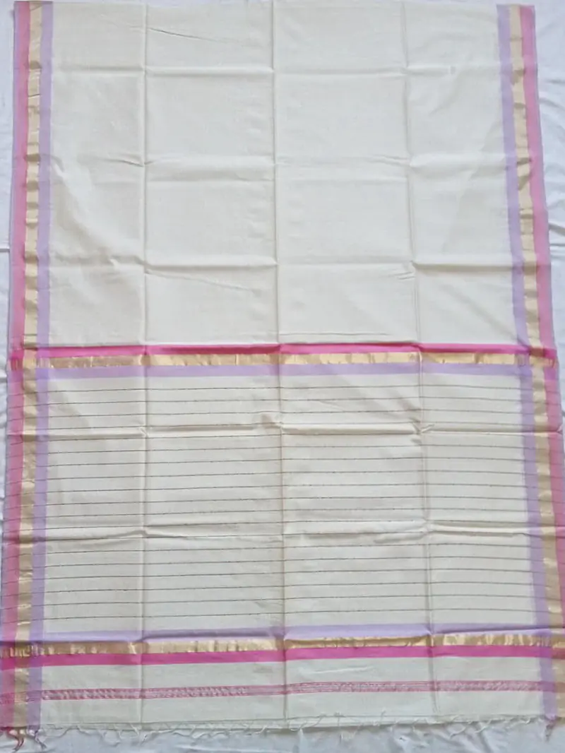 MAHESHWARI HANDLOOM COTTON SILK SAREE - Master