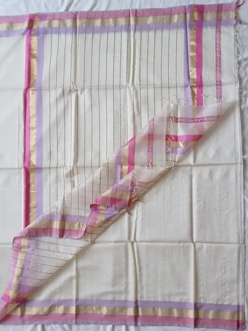 MAHESHWARI HANDLOOM COTTON SILK SAREE - Master