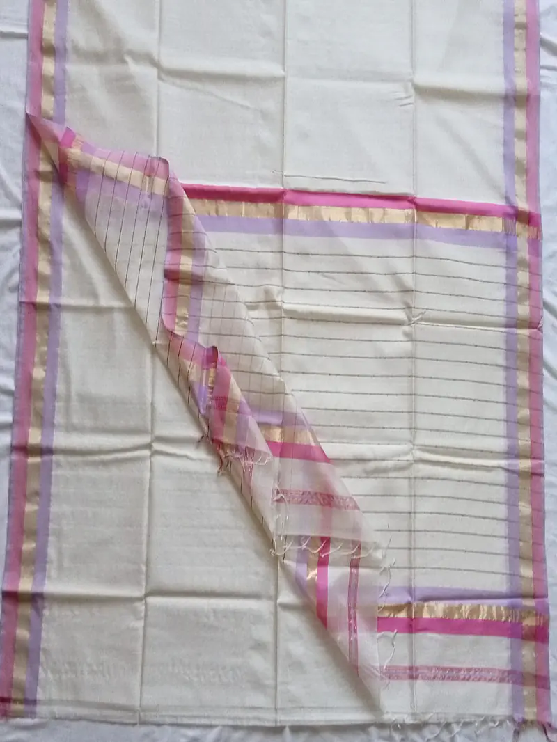 MAHESHWARI HANDLOOM COTTON SILK SAREE - Master