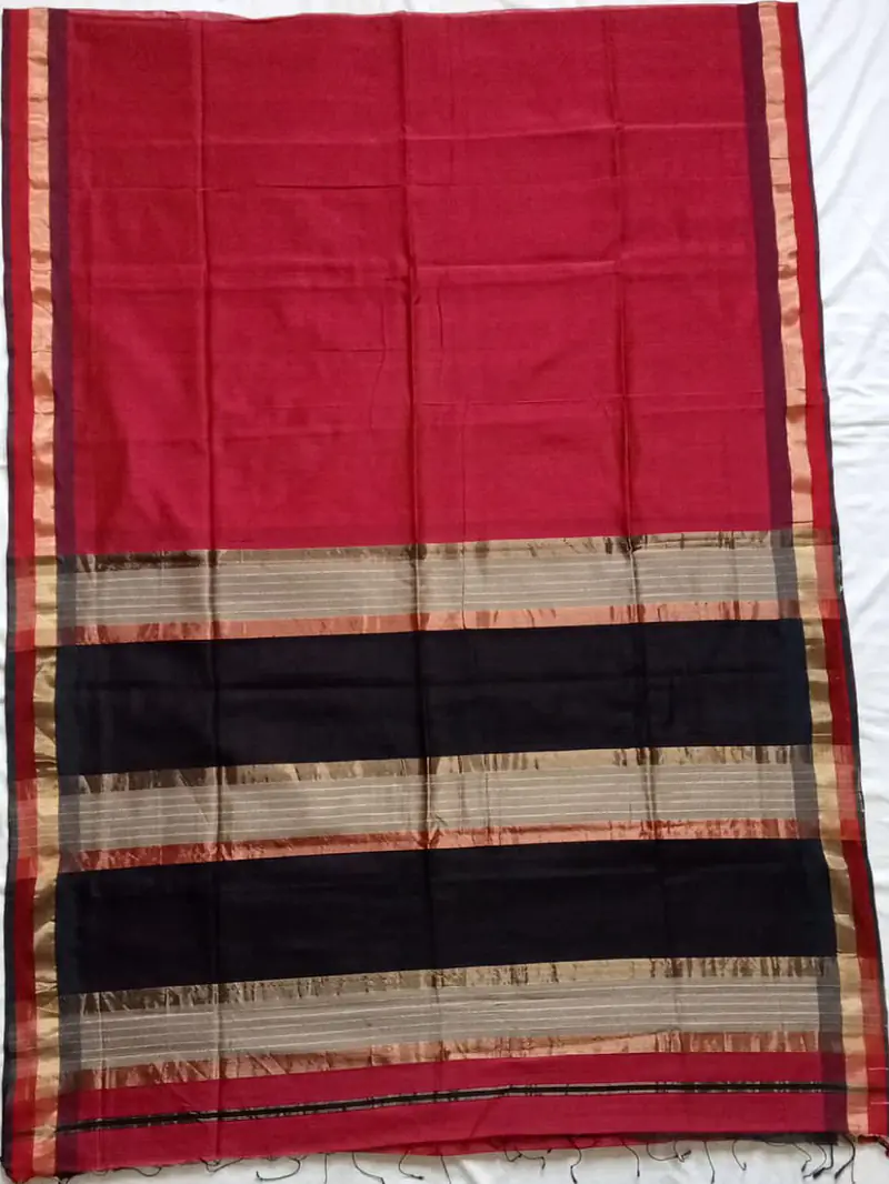 MAHESHWARI HANDLOOM COTTON SILK SAREE - Master
