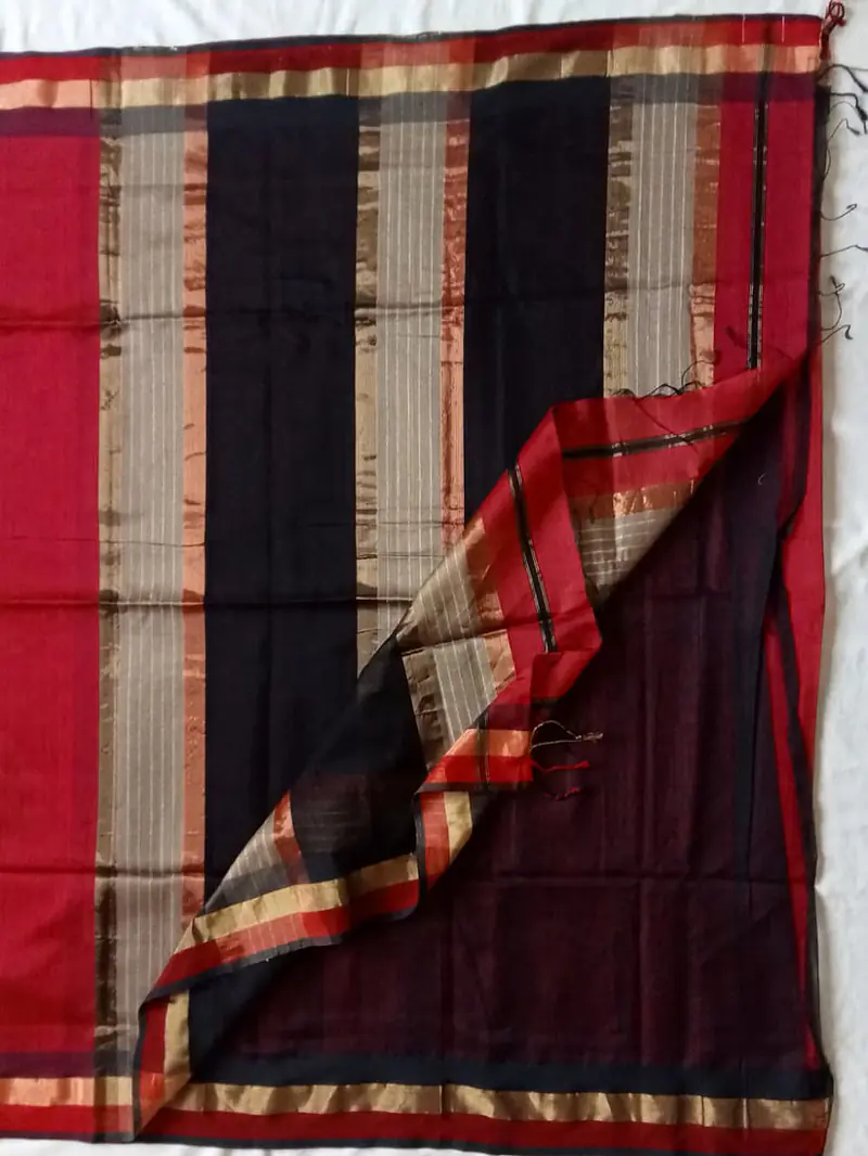 MAHESHWARI HANDLOOM COTTON SILK SAREE - Master