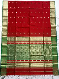 MAHESHWARI HANDLOOM COTTON SILK SAREE - Master