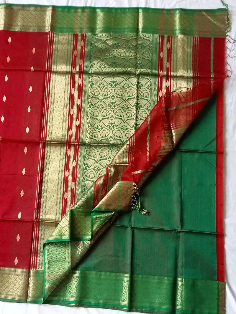MAHESHWARI HANDLOOM COTTON SILK SAREE - Master