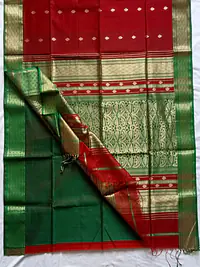 MAHESHWARI HANDLOOM COTTON SILK SAREE - Master