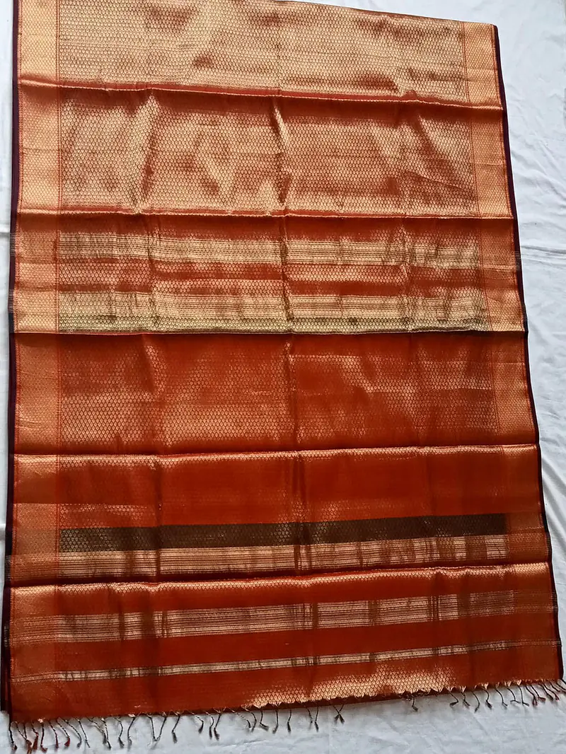 MAHESHWARI HANDLOOM COTTON SILK SAREE - Master