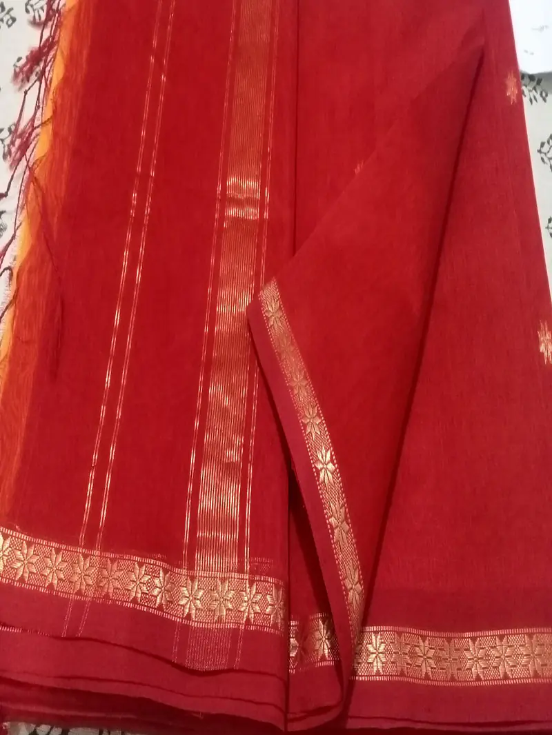 MAHESHWARI HANDLOOM COTTON SILK SAREE - Master
