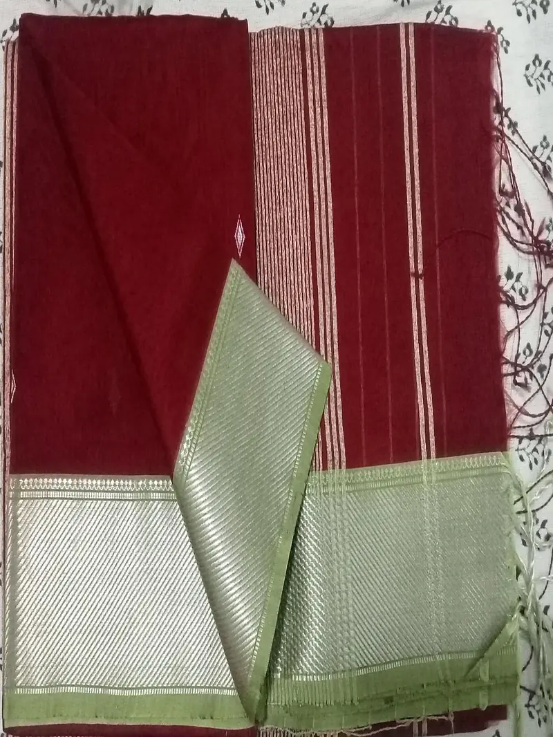 MAHESHWARI HANDLOOM COTTON SILK SAREE - Master