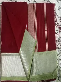 MAHESHWARI HANDLOOM COTTON SILK SAREE - Master