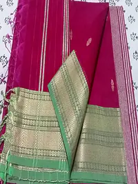 MAHESHWARI HANDLOOM COTTON SILK SAREE - Master