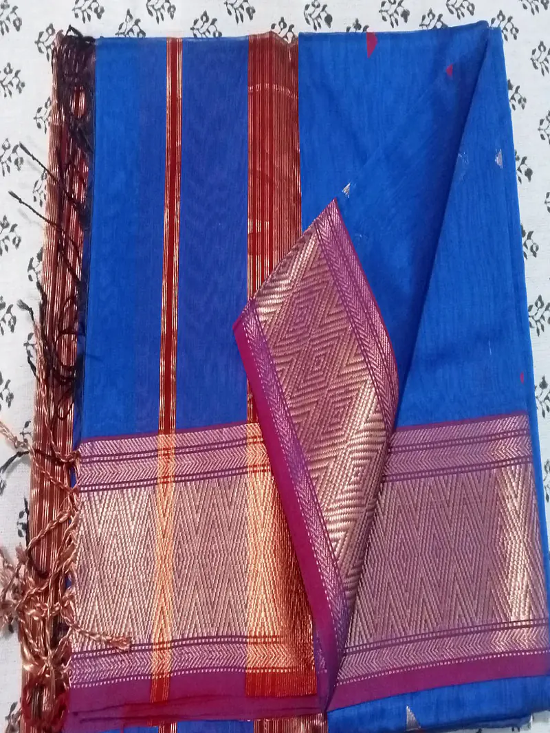 MAHESHWARI HANDLOOM COTTON SILK SAREE - Master