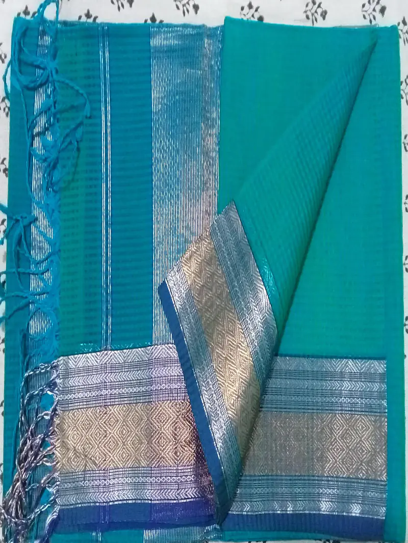 MAHESHWARI HANDLOOM COTTON SILK SAREE - Master