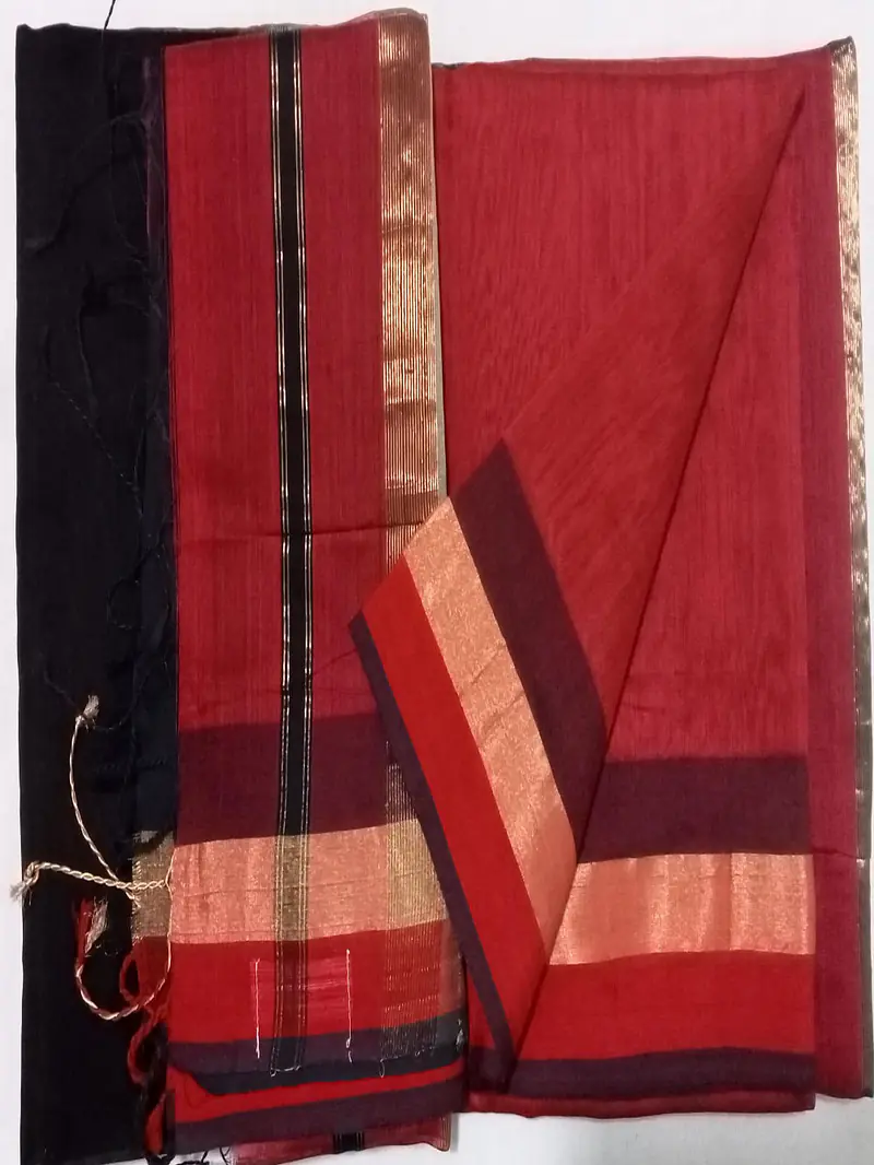 MAHESHWARI HANDLOOM COTTON SILK SAREE - Master