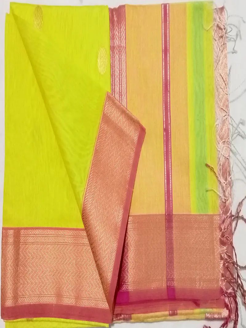 MAHESHWARI HANDLOOM COTTON SILK SAREE - Master
