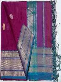 MAHESHWARI HANDLOOM COTTON SILK SAREE - Master
