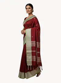 MAHESHWARI HANDLOOM COTTON SILK SAREE - Master
