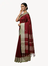 MAHESHWARI HANDLOOM COTTON SILK SAREE - Master