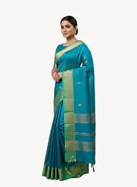 MAHESHWARI HANDLOOM COTTON SILK SAREE - Master