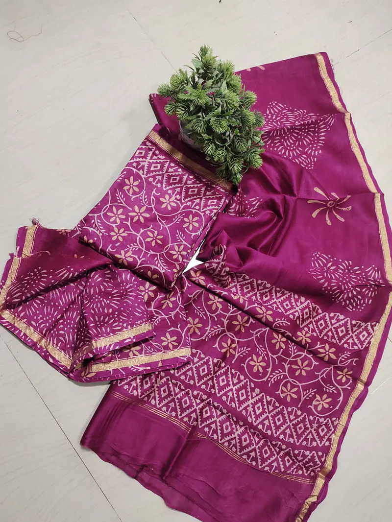 CHANDERI MALWARI SILK SUIT - Master