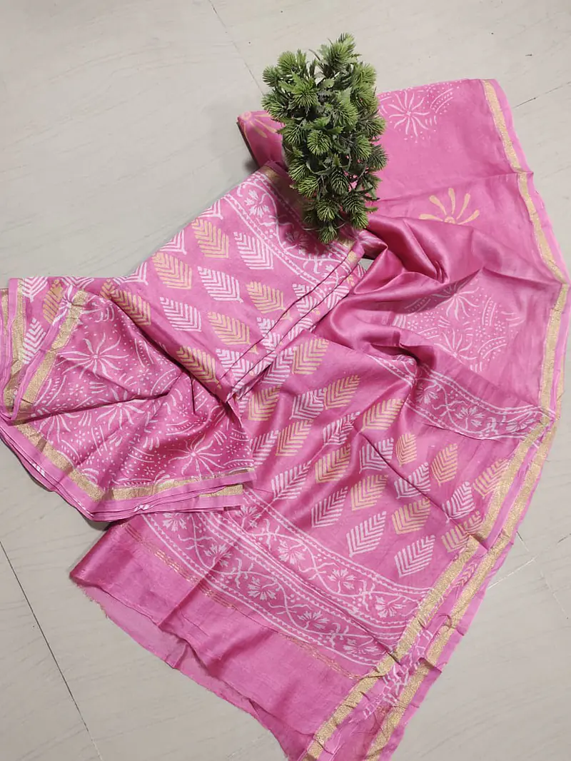 CHANDERI MALWARI SILK SUIT - Master