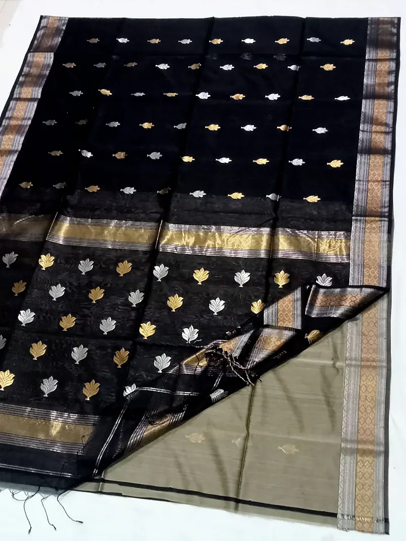 MAHESHWARI HANDLOOM COTTON SILK SAREE - Master