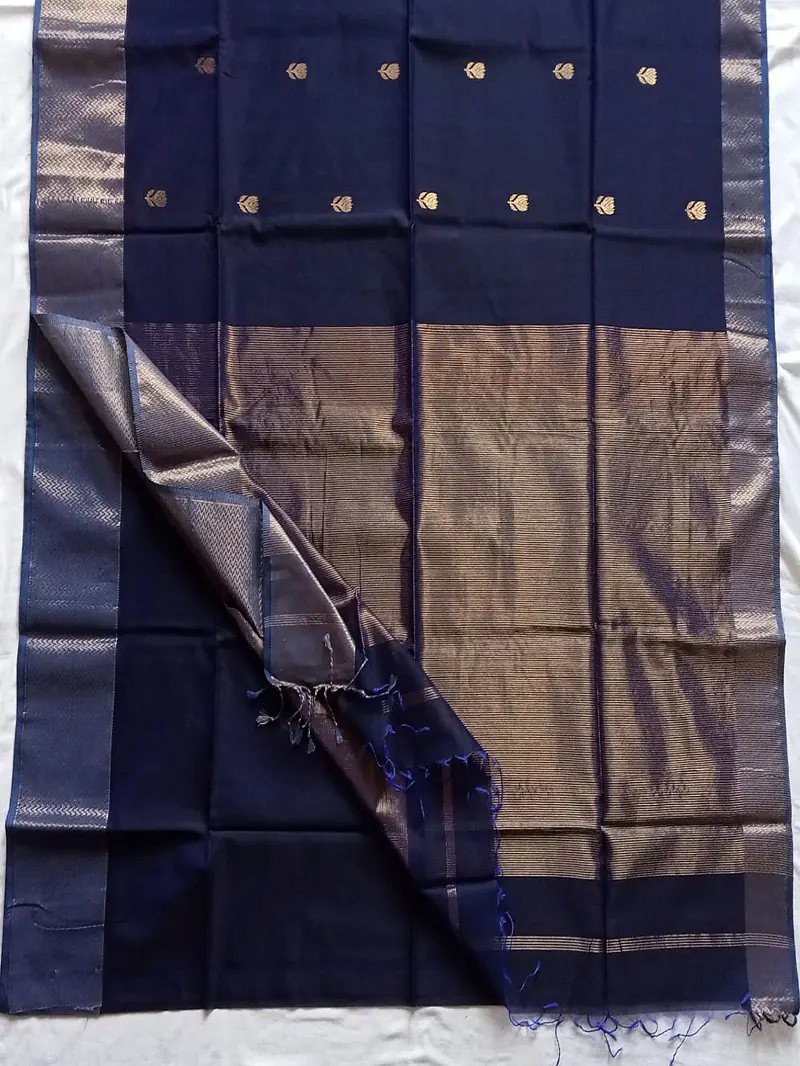 MAHESHWARI HANDLOOM COTTON SILK SAREE - Master