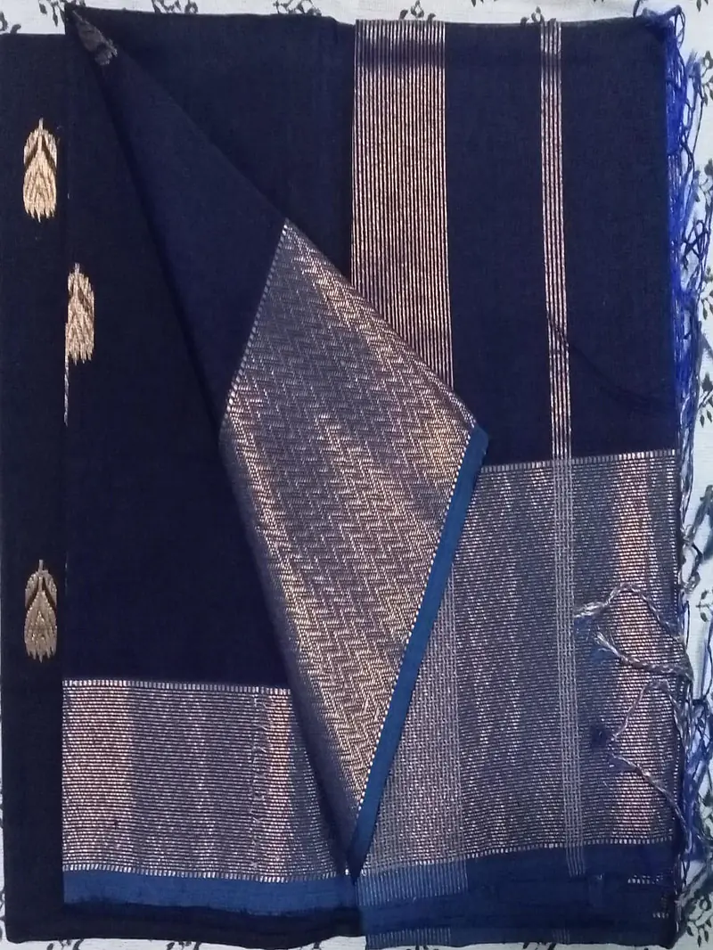 MAHESHWARI HANDLOOM COTTON SILK SAREE - Master