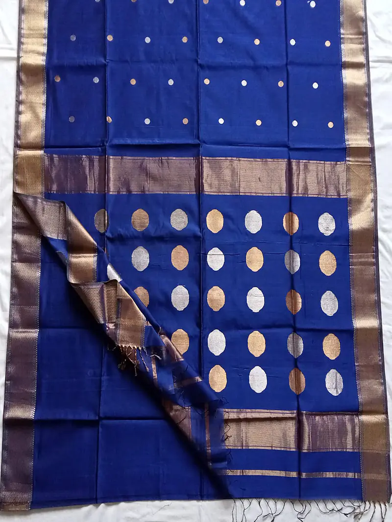 MAHESHWARI HANDLOOM COTTON SILK SAREE - Master