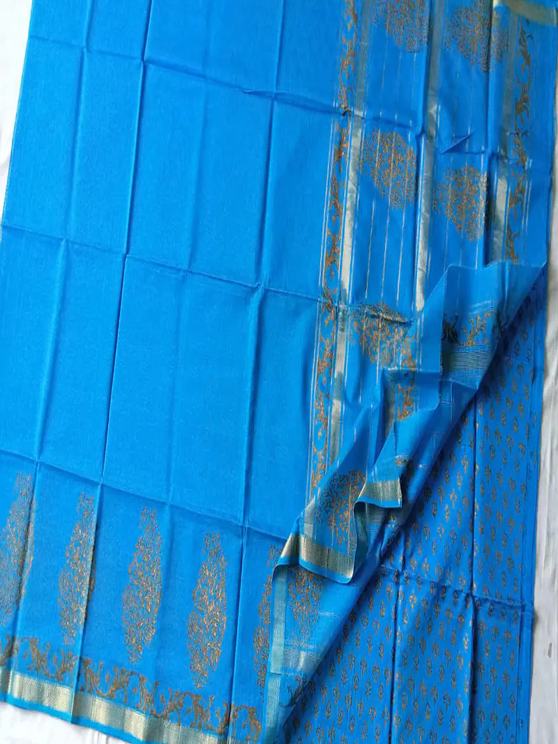 MAHESHWARI HANDLOOM COTTON SILK SAREE - Master