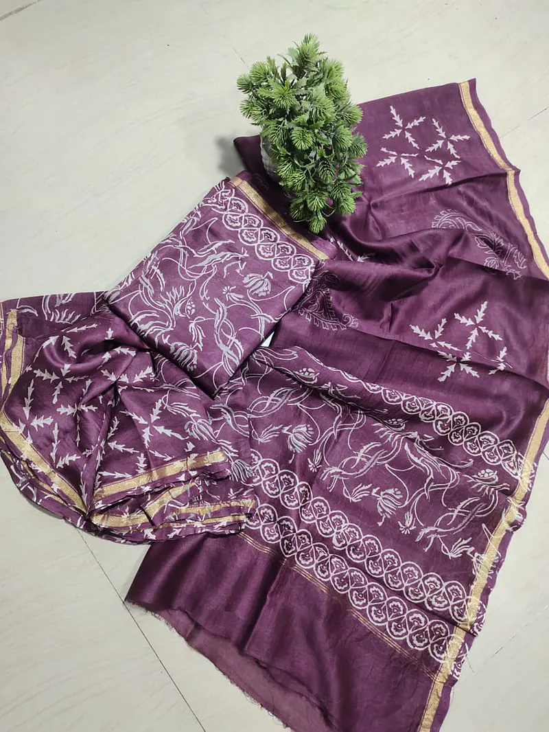 CHANDERI MALWARI SILK SUIT - Master