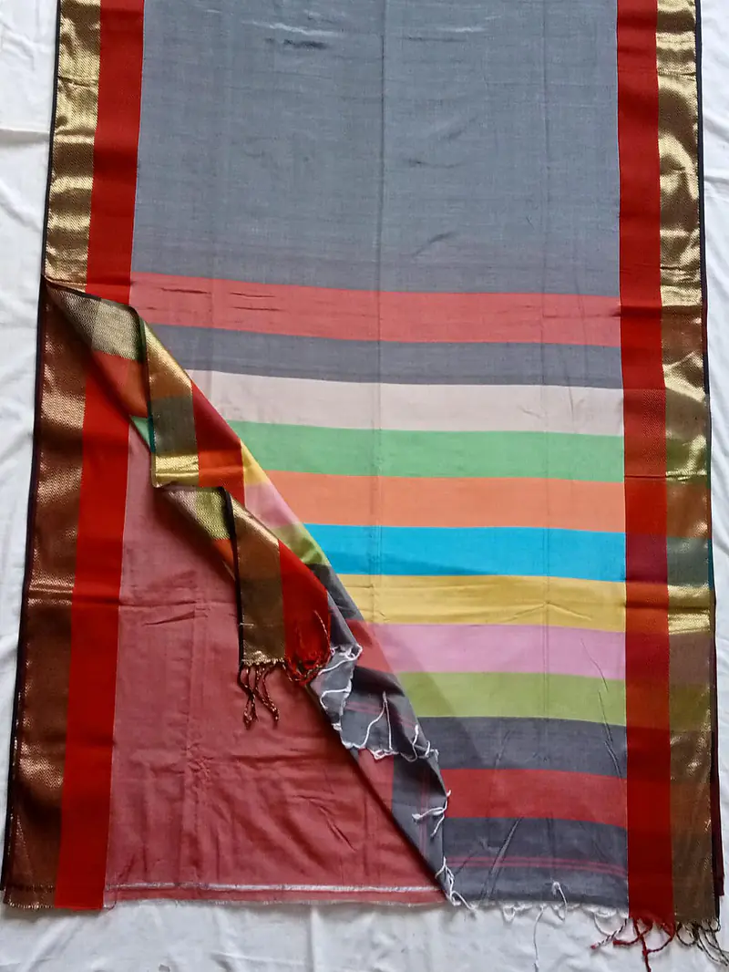 MAHESHWARI HANDLOOM COTTON SILK SAREE - Master