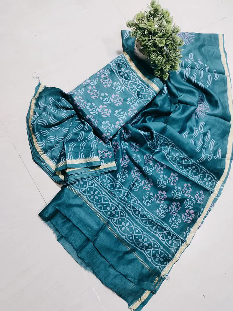 CHANDERI MALWARI SILK SUIT - Master