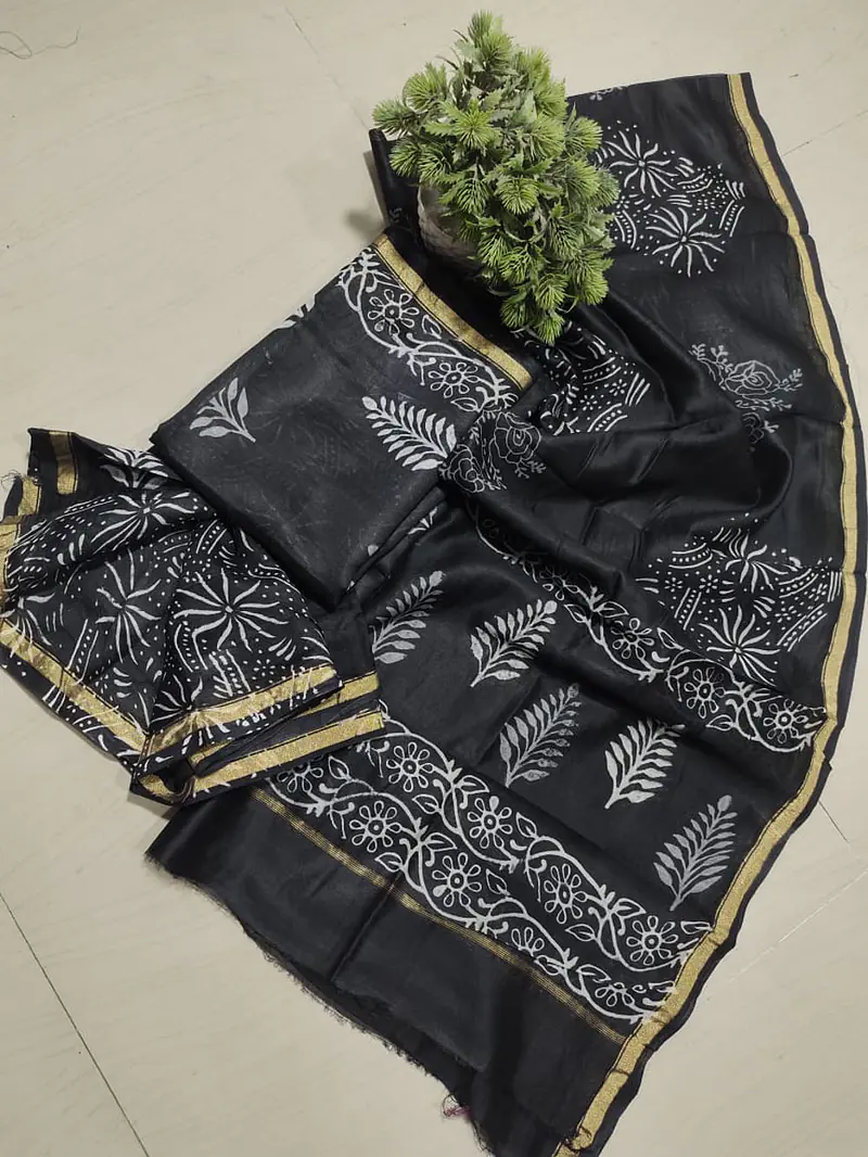CHANDERI MALWARI SILK SUIT - Master