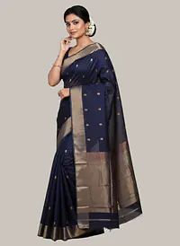 MAHESHWARI HANDLOOM COTTON SILK SAREE - Master