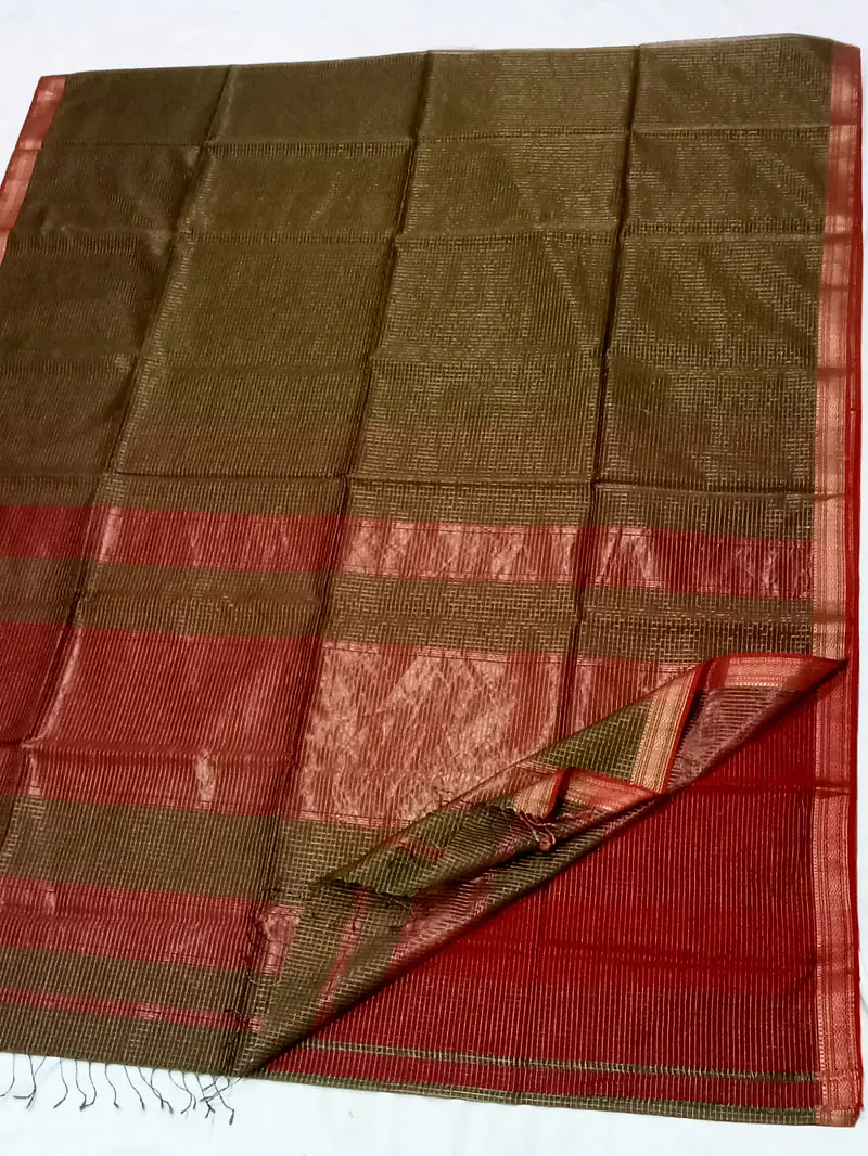 MAHESHWARI HANDLOOM COTTON SILK SAREE - Master