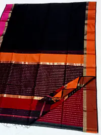 MAHESHWARI HANDLOOM COTTON SILK SAREE - Master