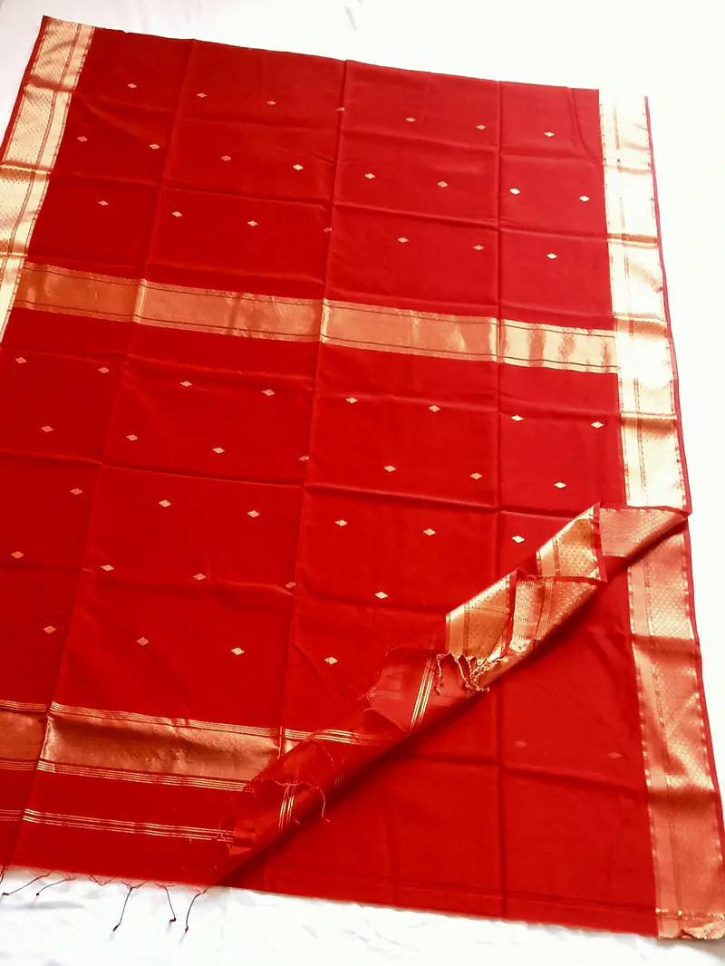 MAHESHWARI HANDLOOM COTTON SILK SAREE - Master