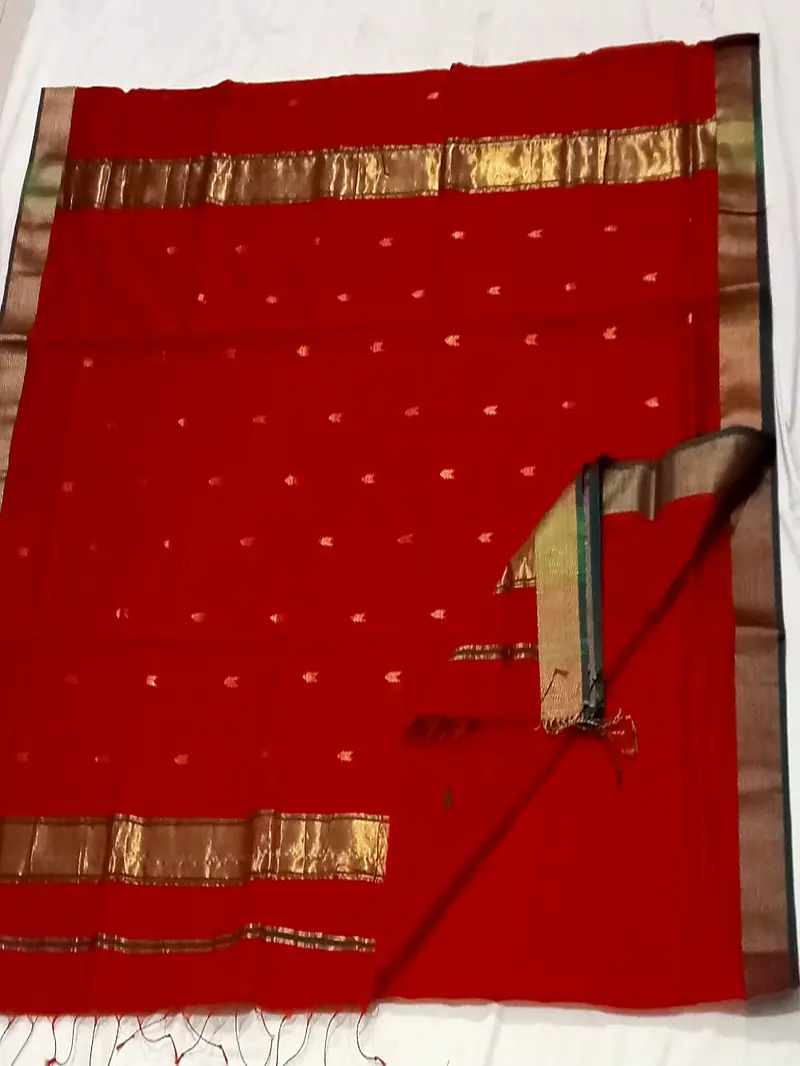 MAHESHWARI HANDLOOM COTTON SILK SAREE - Master