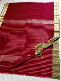 MAHESHWARI HANDLOOM COTTON SILK SAREE - Master