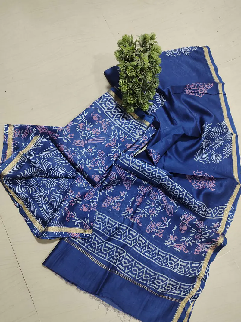 CHANDERI MALWARI SILK SUIT - Master
