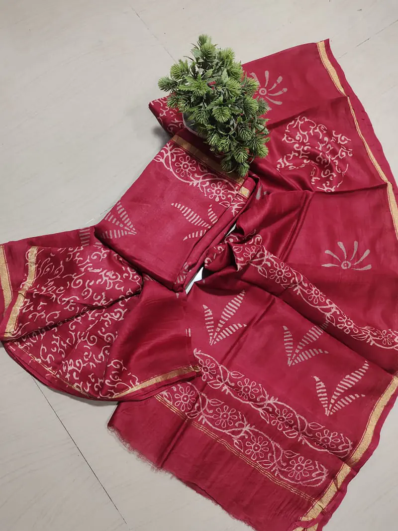 CHANDERI MALWARI SILK SUIT - Master