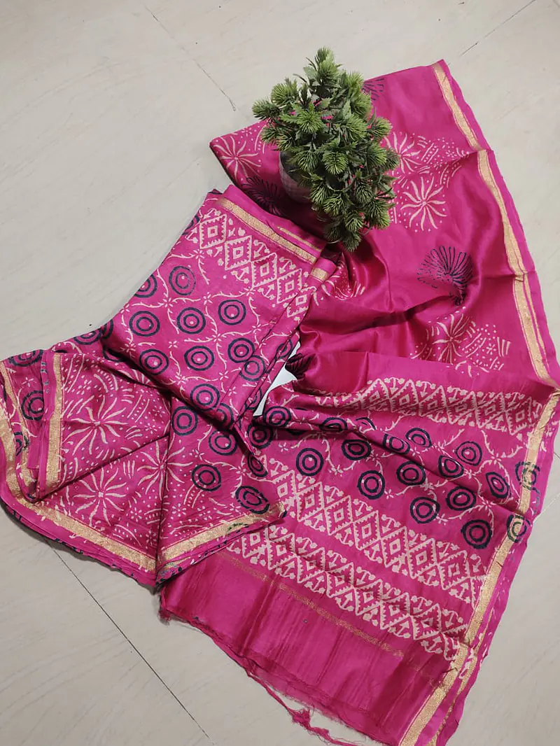 CHANDERI MALWARI SILK SUIT - Master