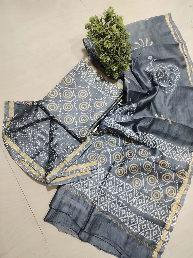 CHANDERI MALWARI SILK SUIT - Master